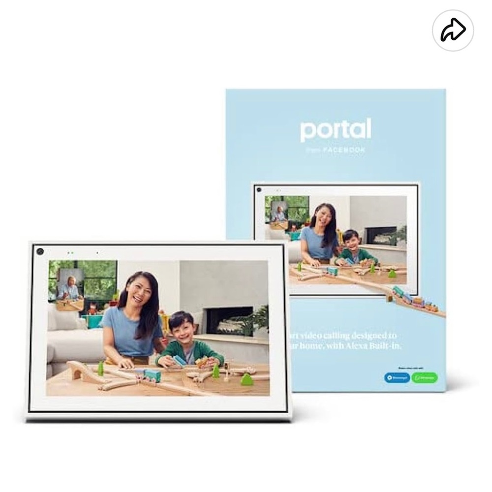FacebookPortal - Smart Video with 10” Touch Screen Display - White